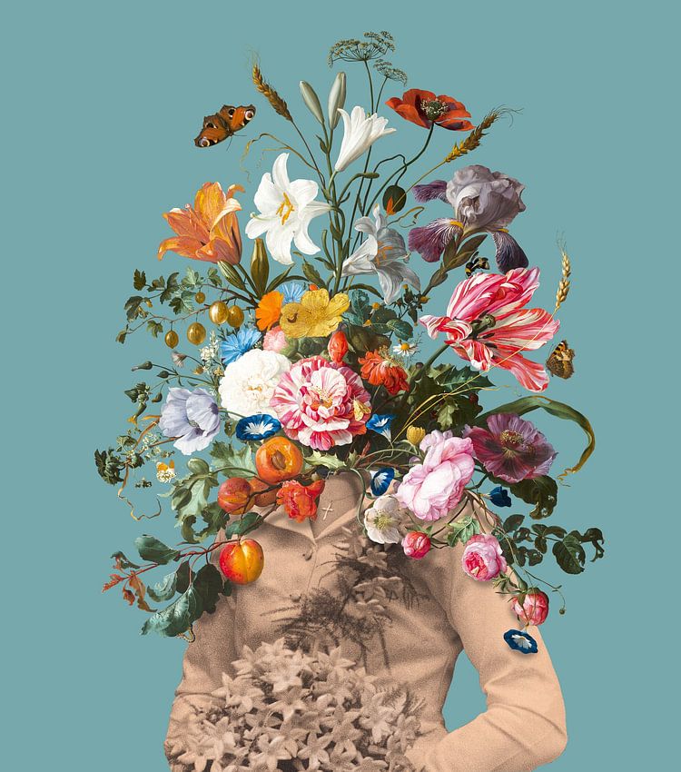 Portret van een bruid met een boeket bloemen van <span class="secondary-font">toon joosen</span>