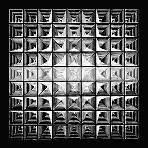 Schwarz Weiß Abstrakt inspiriert von Piet Mondrian