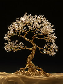 Golden Crystal Tree by IamHomeStudio