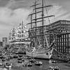 Voile Amsterdam en noir et blanc sur John Kreukniet