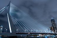 Erasmusbrug by night, Rotterdam van Cedric Hoogendoorn thumbnail