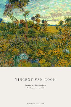 Vincent van Gogh - Zonsondergang bij Montmajour