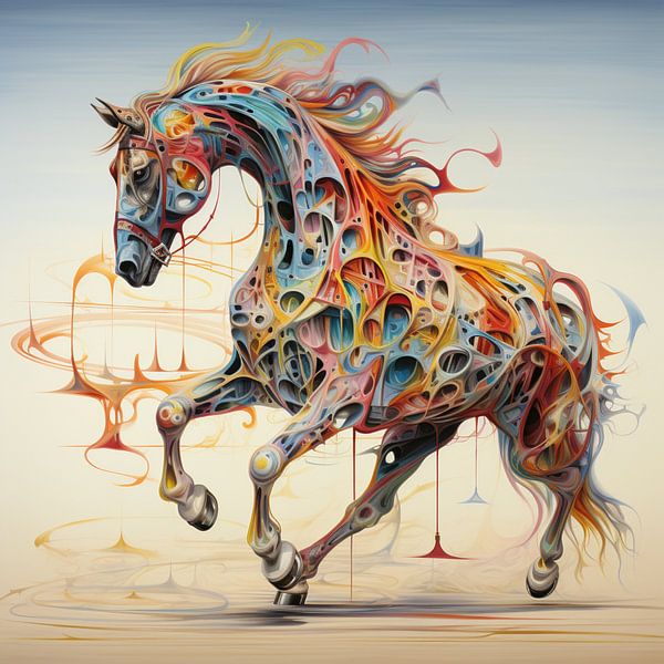 Pferd Bewegung Farben Surrealismus Kunst Licht Dynamik von gm_designs