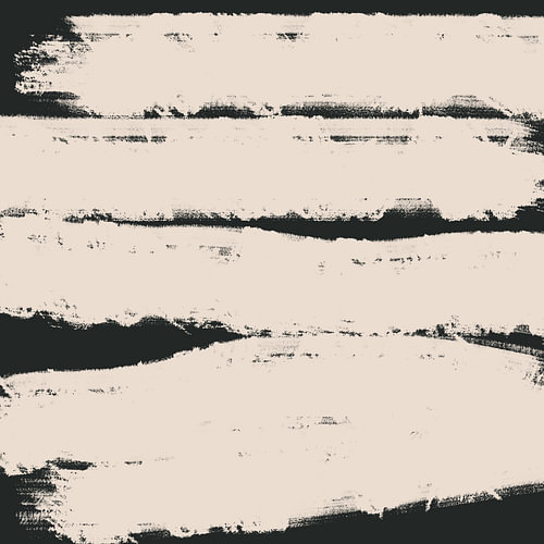 Landschap. Abstracte schilderij in zwart-wit.