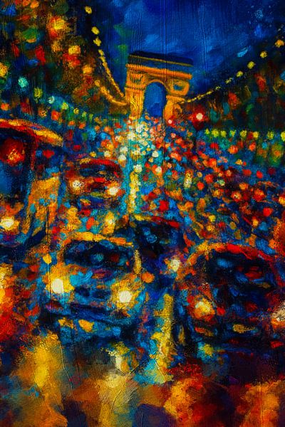 Une mer de lumière sur les Champs-Élysées par Geert Van Baelen