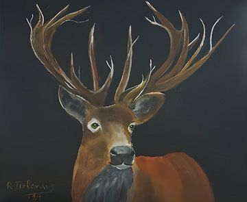 Red deer by Rita Tielemans Kunst