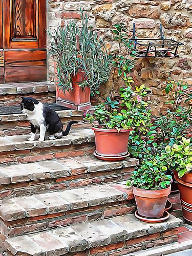 Wachten op moeder Pienza Toscane
