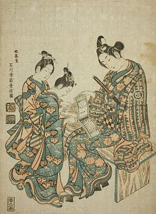 Ishikawa Toyonobu - The Actor Sanogawa Ichimatsu I looking at a...