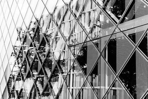 Glazen gevel bij Futurium Berlijn