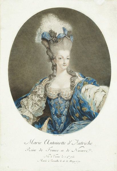 Modekönigin, Marie Antoinette, Jean François de Janinet, 1777 von Atelier Liesjes