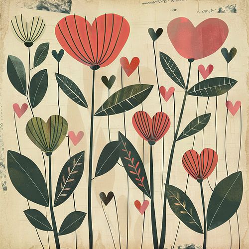 Hart bloemen