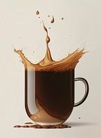 Koffie in doorzichtig glas