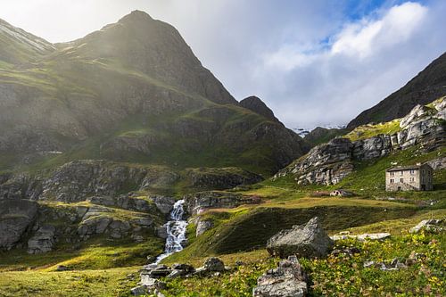 Waterfall in the French Alps