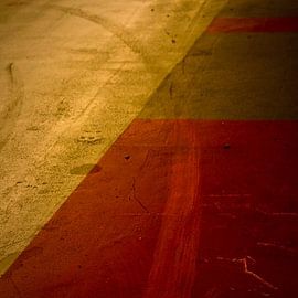 Vlakverdeling in oranje en geel van Rob van der Pijll