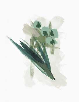 Abstracte groene bloemen