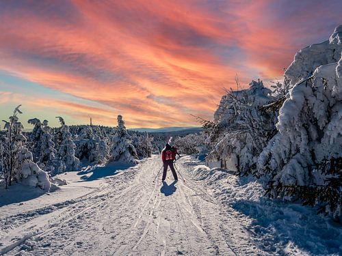 Ski dans les monts Métallifères en Saxe