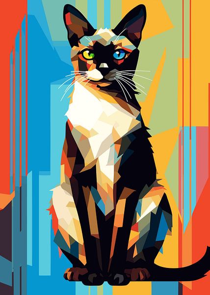 Chat Animal WPAP Pop Art par Mason Scott