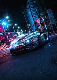 Neon Ghost Lamborghini by John Dan