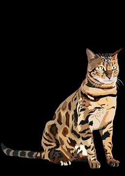 Pet cat in vector by IHSANUDDIN .