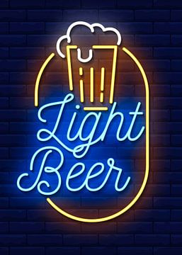 Licht bier Neon Retro Bar van FotoKonzepte