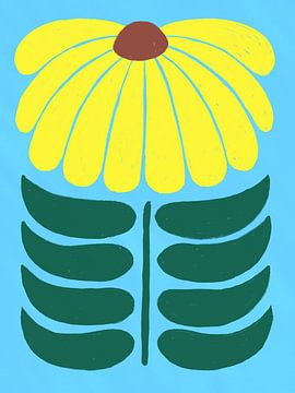 Sunflower in retro look by The Art Kroep