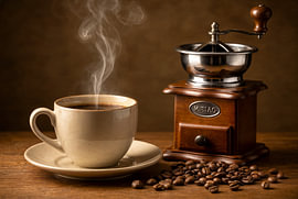Café frais et moulin à café sur Markus Gann
