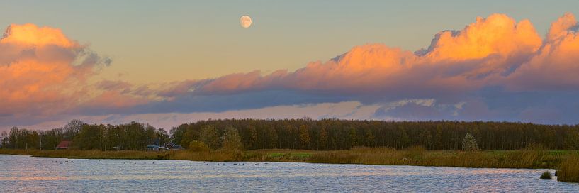 Panoramic sunset Roegwold, Groningen by Henk Meijer Photography