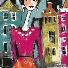 Vlissingen van Abstract Schilderij