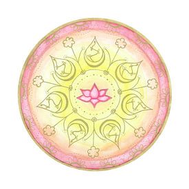 Mandala "Lotus Harmonie" handgemalt von Sylvia Polis