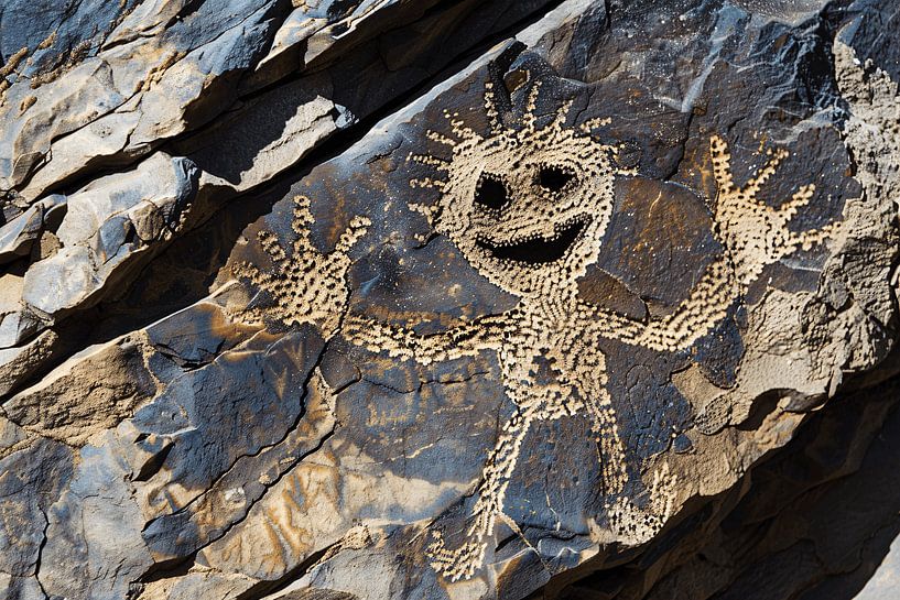 Grinning Rock on Street by Art & Soul Creations