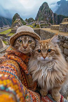 Mystieke Miaus: Harige ontdekkingsreizigers in Machu Picchu van Felix Brönnimann