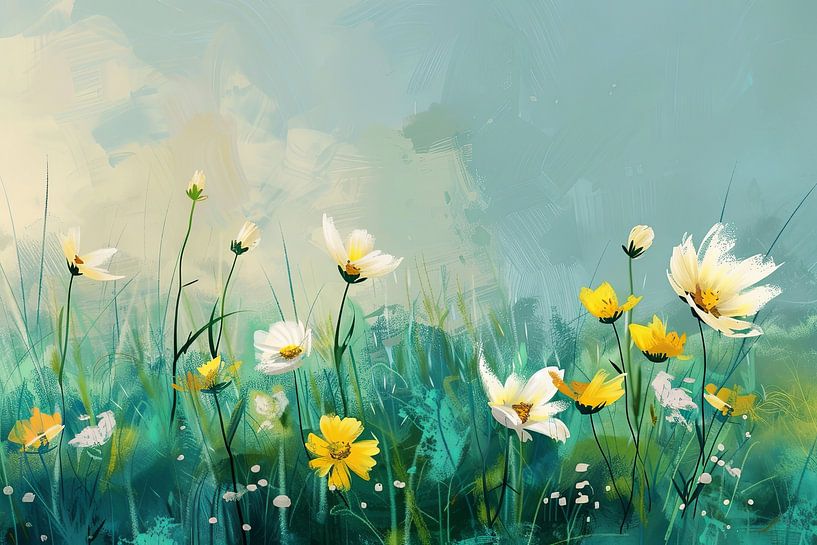 Champ de fleurs par Poster Art Shop