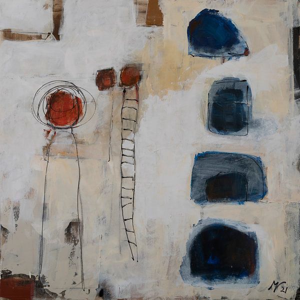 &#039;Abstract shapes with ladder&#039; by Marinel Vieleers