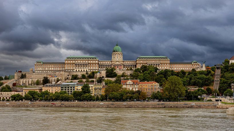 Der Burgpalast in Budapest an der Donau von Roland Brack