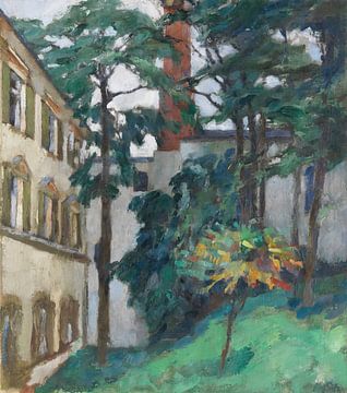 Leo Putz - Castle courtyard (1912) by Peter Balan