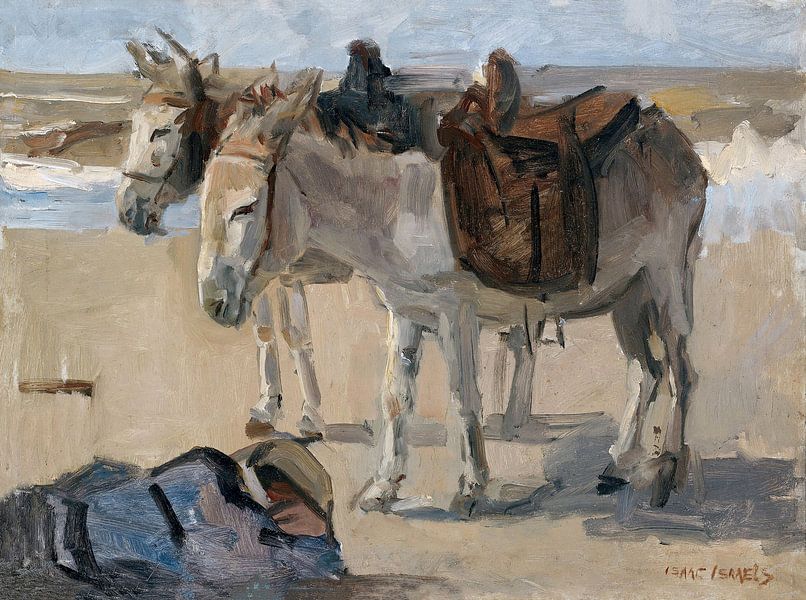 Two donkeys, Isaac Israels by Schilders Gilde