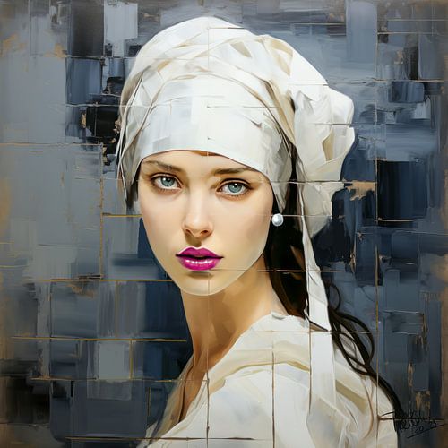 Modern girl with the pearl earring Johannes Vermeer