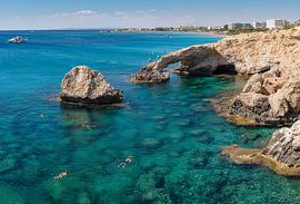 Love Bridge, natural arch, Ayia Napa, Cyprus, South-Cyprus by Rene van der Meer