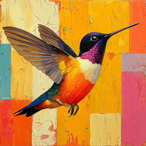 Aile de colibri | Colibri coloré