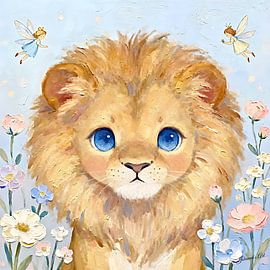 Prairie des rêves - Lion sur Johannas Art Creations