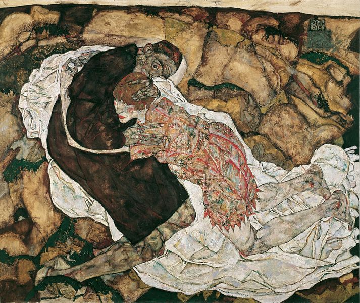 Tod und Mädchen, Egon Schiele von Meisterhafte Meister