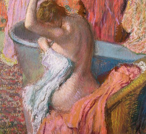 Edgar Degas,Bather, 1899 door Degas Pastel