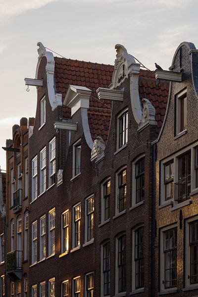 Amsterdam cottages during golden hour by Richard van de Kerkhof