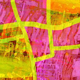 Reduction 1 in pink and yellow by Claudia Gründler