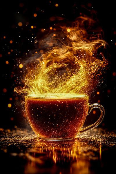 dynamic Cup of coffee or cappuccino by Egon Zitter