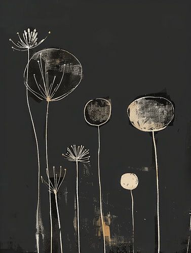 Botanische print in Japandi stijl
