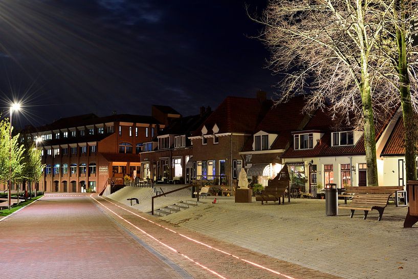 A street in Harderwijk during the evening by Gerard de Zwaan