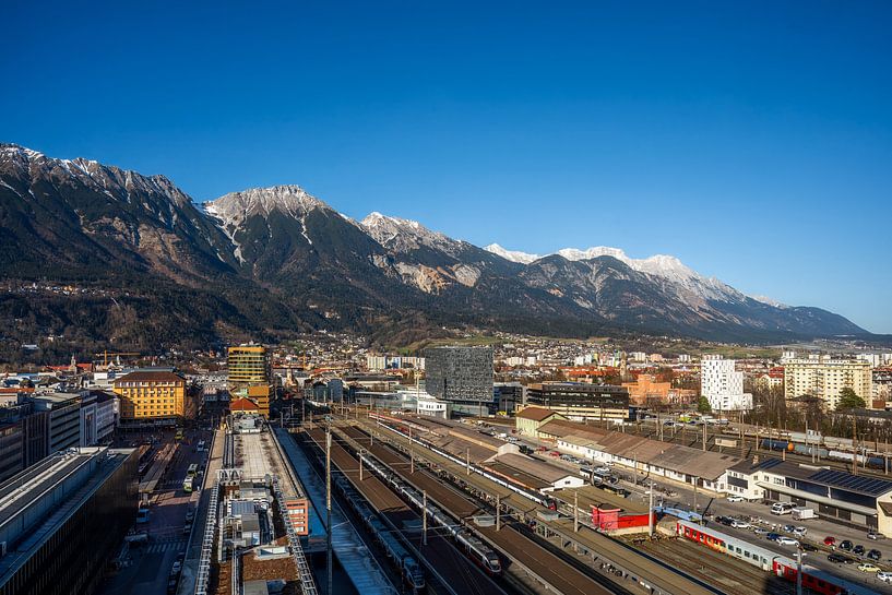 View over the city of Innsbruck by ManfredFotos