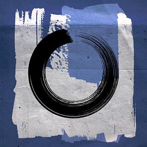 Skandinavischer Japandi Zen Blau