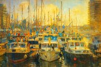 Le port de plaisance d'Ostende le matin